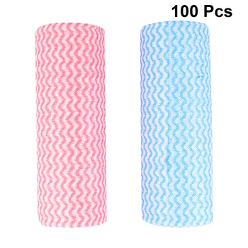 

100pcs Dishwashing Cloth Multi Purpose Disposable Cleaning Cloth Kitchen Household Duster Cloth for Home Restaurant (Random Colo