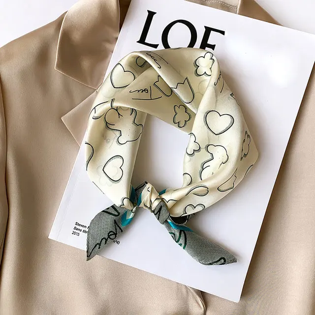 100% Silk Bandana Scarf – Luxury Square Neckerchief