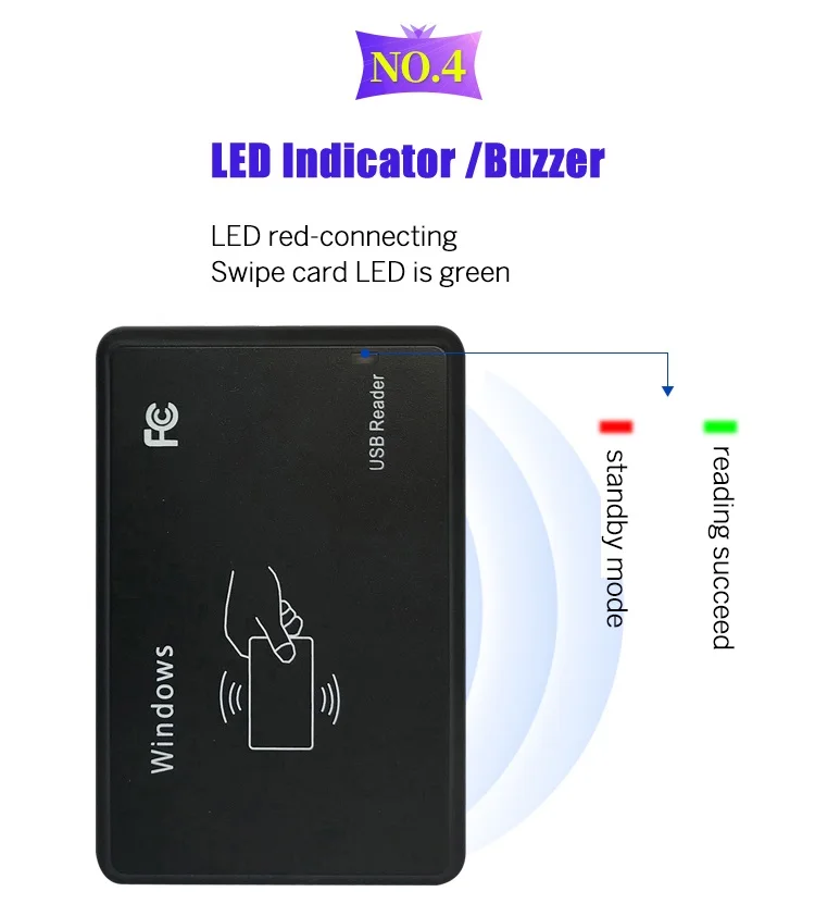 8 RFID 125KHz Reader USB port Proximity Sensor Smart 13.56MHz IC Contactless Card Reader no drive issuing device USB for Access Control