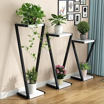 

Creative modern flower stand living room multi-storey indoor special home green frame floor-standing flower frame wrought iron
