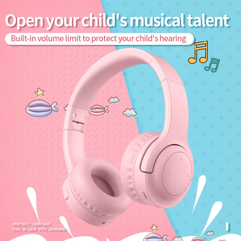 E3 Bluetooth 5 0 Kids Headphones with 93dB Limited Volume Wireless Headphones Foldable Stereo Over Ear For Kid phone pc laptop