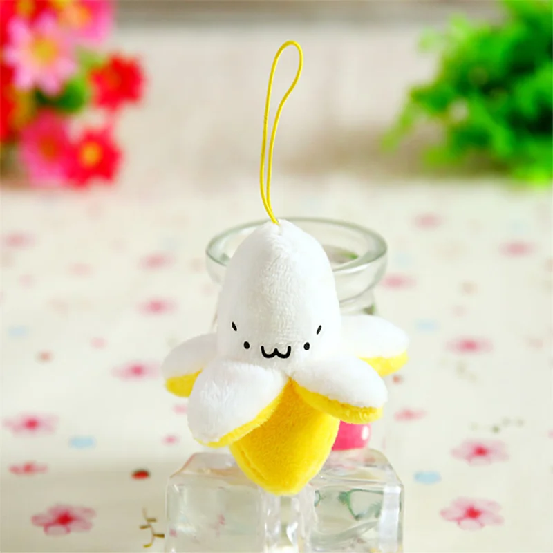 HANDANWEIRAN 1Pcs 7CM mini Cute Banana Plush Toy Cotton Cartoon Doll Pendant stuffed toys for Girl 2