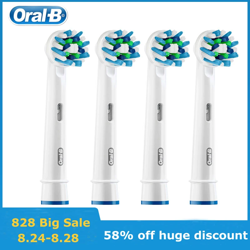 Oral B Electric Toothbrush Heads EB50 Cross Action Replacement Brush Head German Imported Genuine Original Oral B Brushing Heads