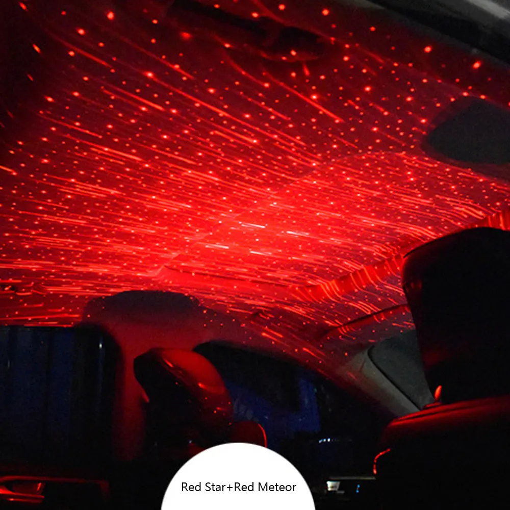USB светодиодный автомобильный светильник атмосферная Красная звезда свет RGB Красочная Музыка Звук управление Автомобильный интерьер подлокотник коробка декоративный свет K7/K8