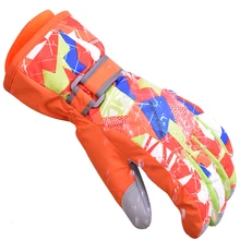 Детские зимние теплые лыжные перчатки для мальчиков и девочек, спортивные водонепроницаемые ветрозащитные зимние перчатки для езды на велосипеде, сноуборде, лыжах, перчатки для детей