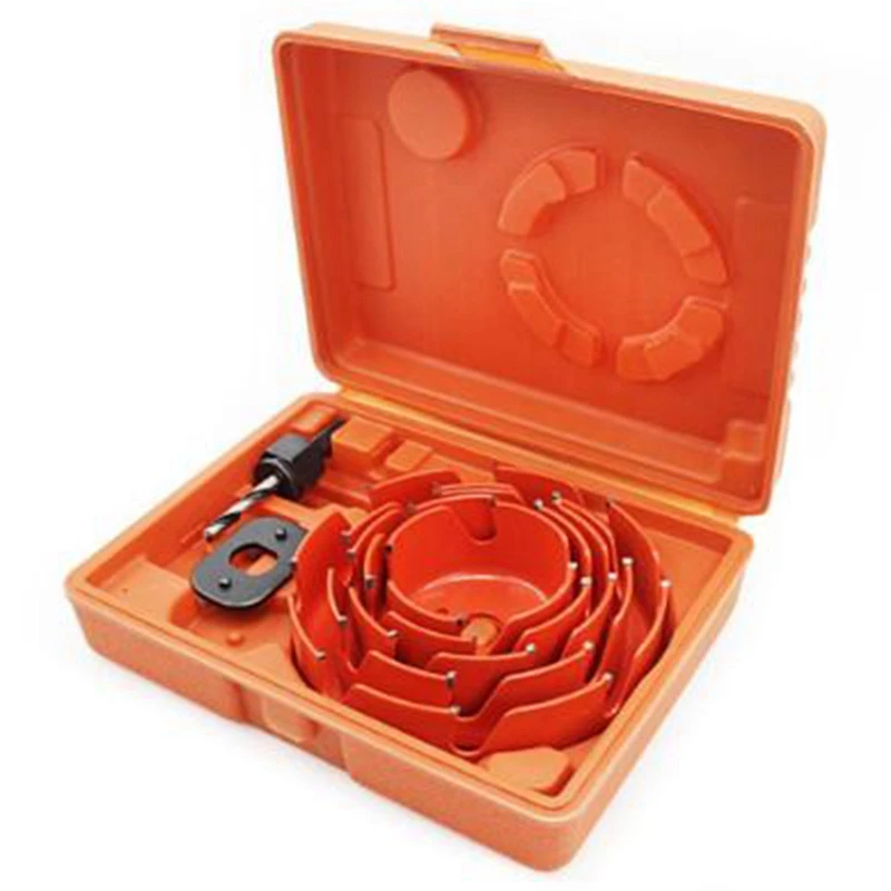 

5Pcs Alloy Woodworking Hole Opener Gypsum Board Pvc Wood Plate Reamer Hole Distance Set 64-127Mm