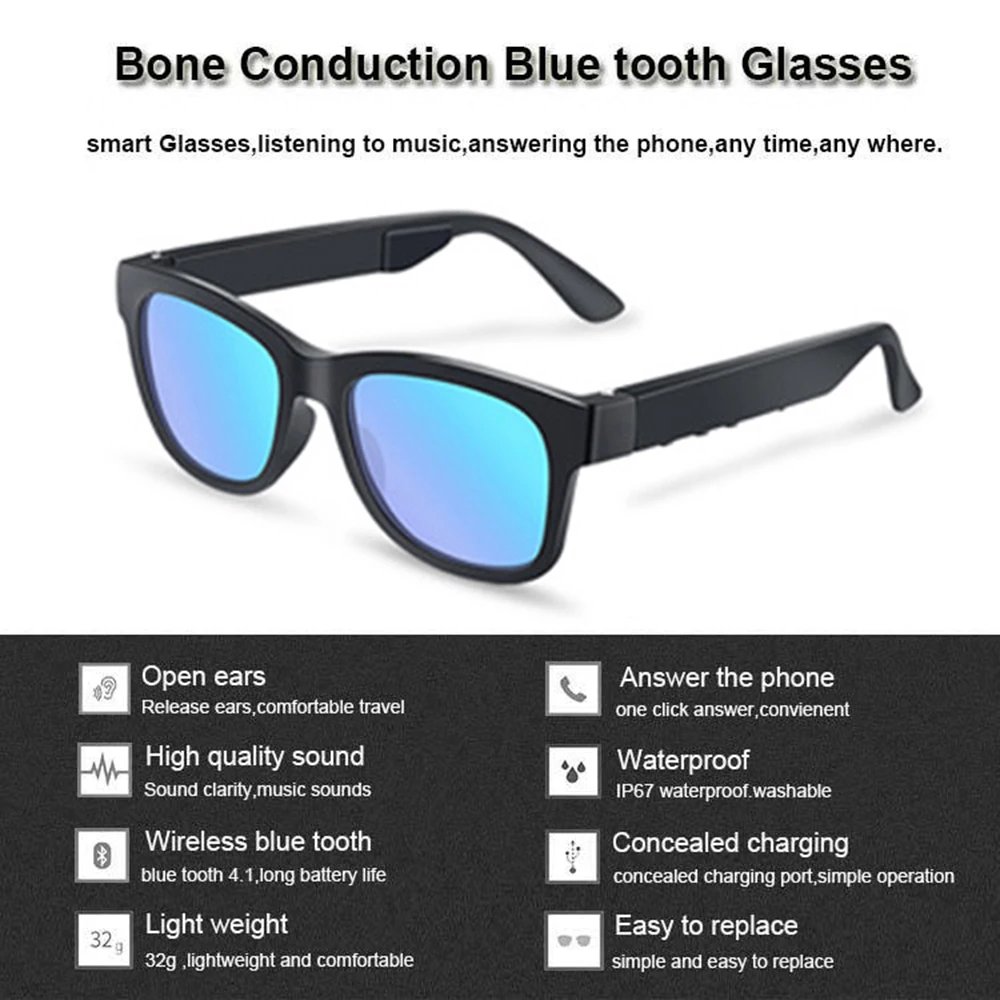 bluetooth bone conduction glasses