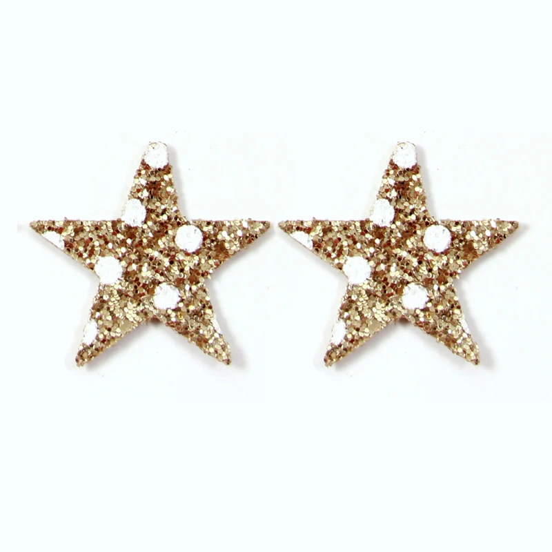 

100Pcs/lot Pu Leather Christmas Earring Collection Star Cross Shiny Polka Dot Charms For DIY Making Earrings Jewelry Findings