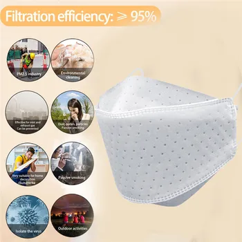 

10/20/30pc X Anti-dust Masks 4-layer Thickened Protection Leaf All-round Protection Face Guard 360 Degree Protection #4m31
