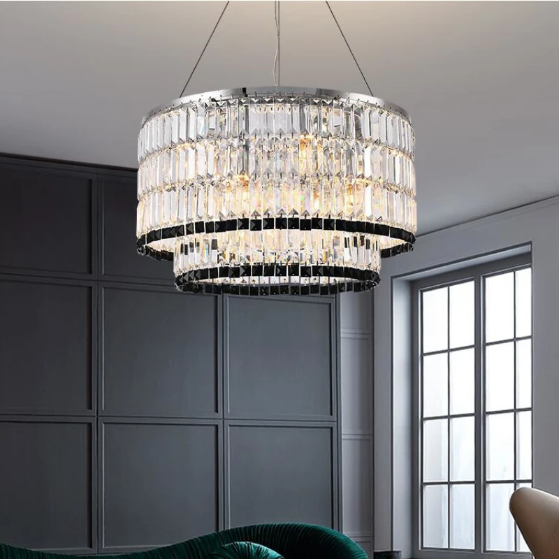 Soggiorno Moderno K9 Lampadario Di Cristallo Villa Di Lusso Lampada Di Design Lampada Di Cristallo Trasparente