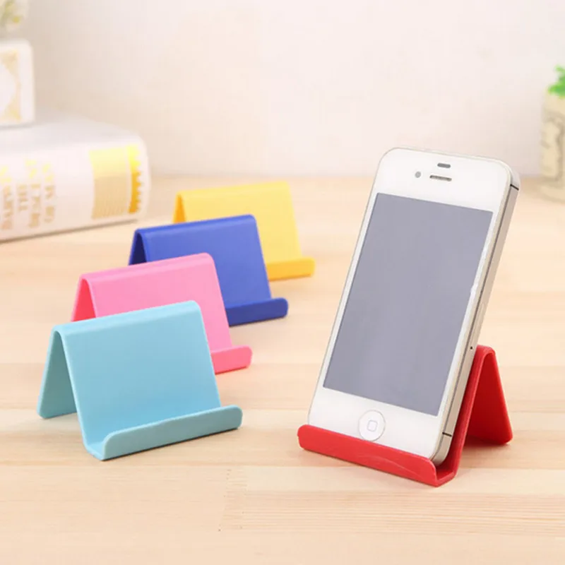 2Pcs Cute Mini Portable Mobile Phone Holder Candy Color Phone Stands Base Universal Phone Bracket rack Phone holder stand