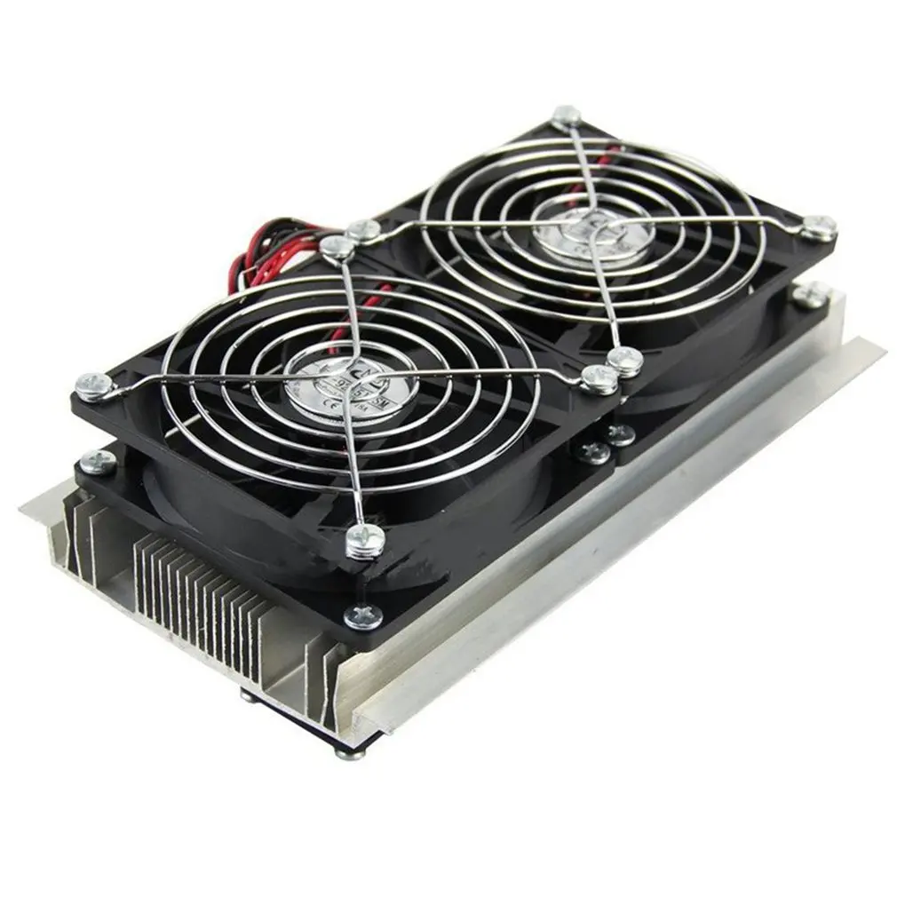 

200 X 115 X 8.5mm 120w Thermoelectric Peltier Refrigeration Semiconductor Cooling System Kit Double Fan