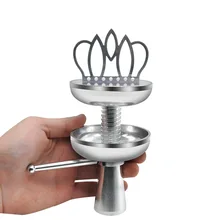 Корона, разделенный углеродом, горшок с древесным углем, дымовая чаша, ветрозащитная крышка с дымовым горшком, комбинация табака, курительная трубка, фильтр, чаша для кальяна