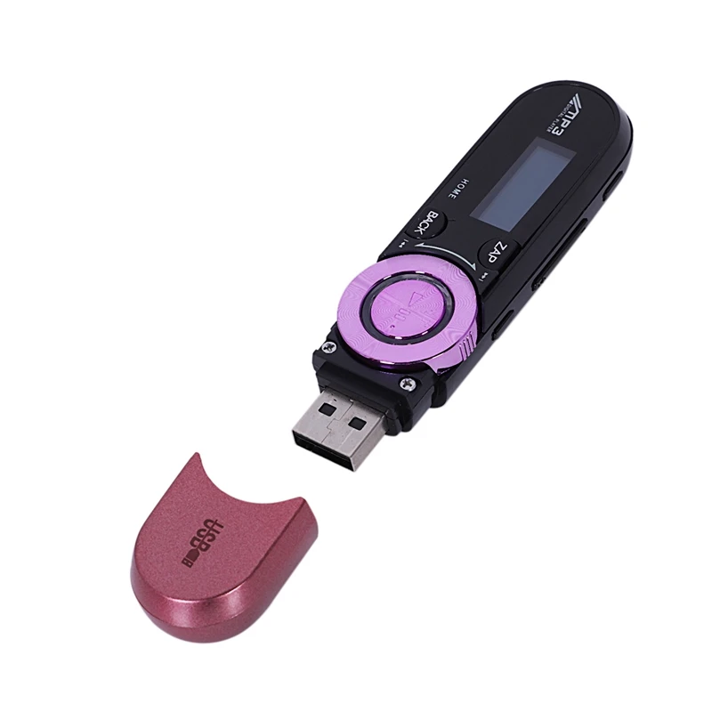 8 ГБ USB диск USB lcd MP3 проигрыватель с функцией записи fm-радио мини SD/TF, розовый
