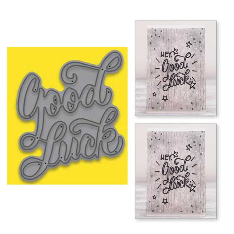 

Eastshape Good Luck Letter Metal Cutting Dies Word Scrapbooking For Making Cards Album Decorative Embossing DIY Crafts Stencils