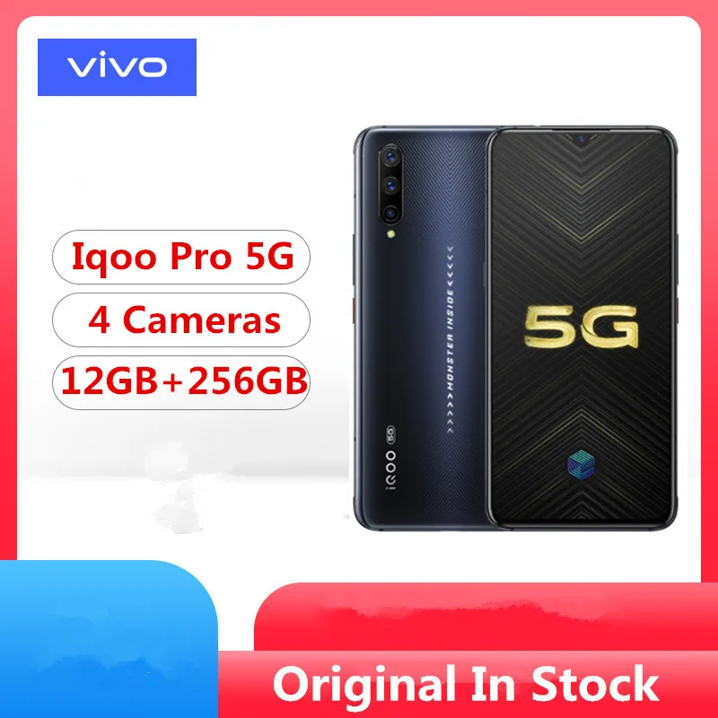 Смартфон Vivo IQOO Pro Snapdragon 855 Plus Android 9 0 6 41 дюйма 12 + 256 ГБ 4 камеры 44 Вт сканер отпечатка