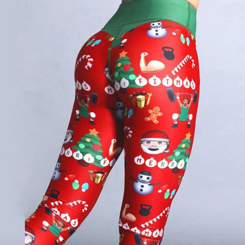 Для женщин рождественские леггинсы размера плюс 5XL Горячая модная Рождественская, Печать оленей для девочек теплые леггинсы с эластичной резинкой; обтягивающие Стрейчевые узкие Фитнес леггинсы брюки для девочек