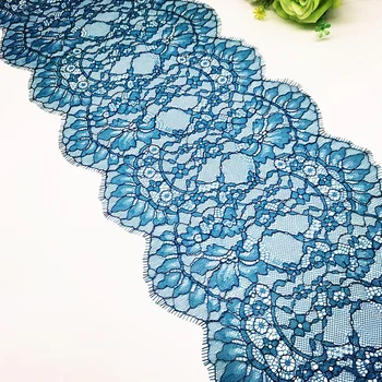 

3y/lot Width 23cm Pretty Shimmer Blue Eyelash Lace Trim Foil Skirt Hem For Dress Sewing Applique Costume Dress Fabric Lace Bjd