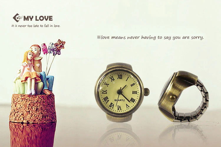 Женские винтажные часы в стиле панк, круглые, сплав, кварцевые, кольцо на палец, ювелирные изделия, модный циферблат, Кварцевые аналоговые наручные часы, флип-палец, Relogio