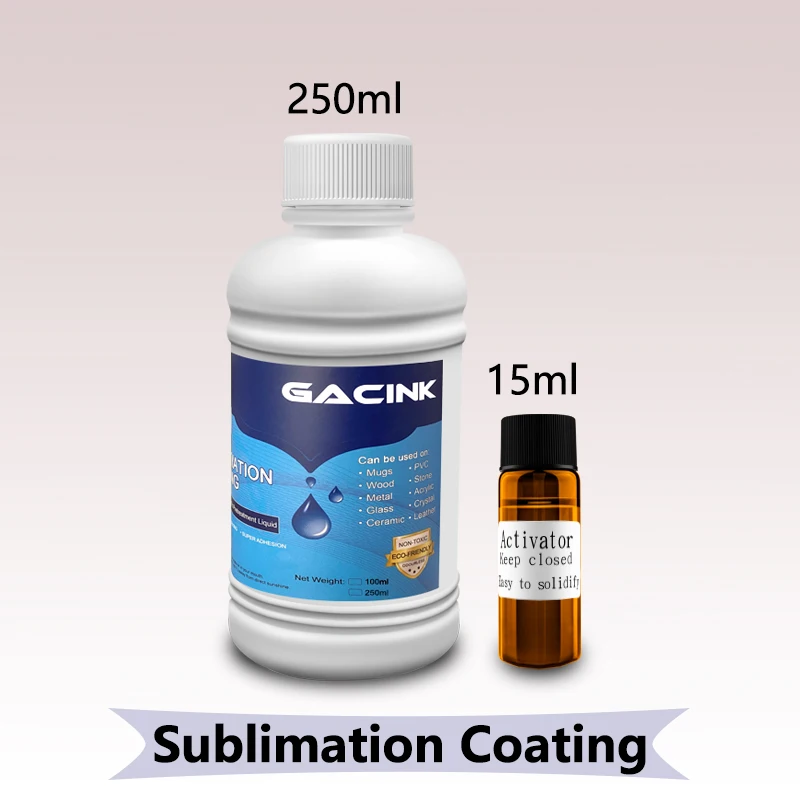 Sublimation Coating Spray GACINK 250ML Special Sublimation Coating Liquid Pre-treatment Fluid For Mug Cup Stone Ceramic Leather Glass Crystal Marble Metal