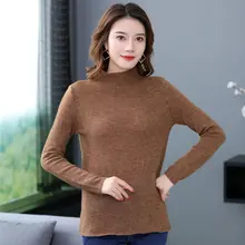 #Special Offers Women Slim Fit Woolen Sweaters Half Collar Sheep Wool Cashmere Warm Soft Knitwear Female Pure Colour Knit Pullover Minimalist #Special Offers Women Slim Fit Woolen Sweaters Half Collar Sheep Wool Cashmere Warm Soft Knitwear Female Pure Colour Knit Pullover Minimalist
