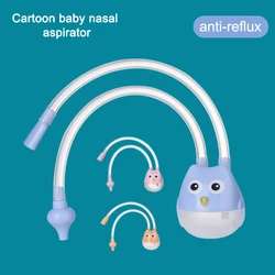 2022 New Baby Safety Nose Cleaner Nasal Aspirator Type Anti-reflux Silicone Nasal Straw Infant Protective Accessories