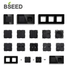 BSEED Wall Light Switches Glass Panel Parts White USB Sockets Function Parts  DIY EU CAT5 TV Sockets Power Outlet Parts ► Photo 1/6