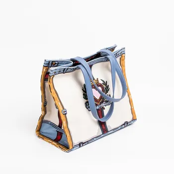 

2019 New Colorful Hand Painted Fashion Totes Mixed Color Women Canvas Shoulder Bags Big Size Travel Handbags Bolsa Feminina