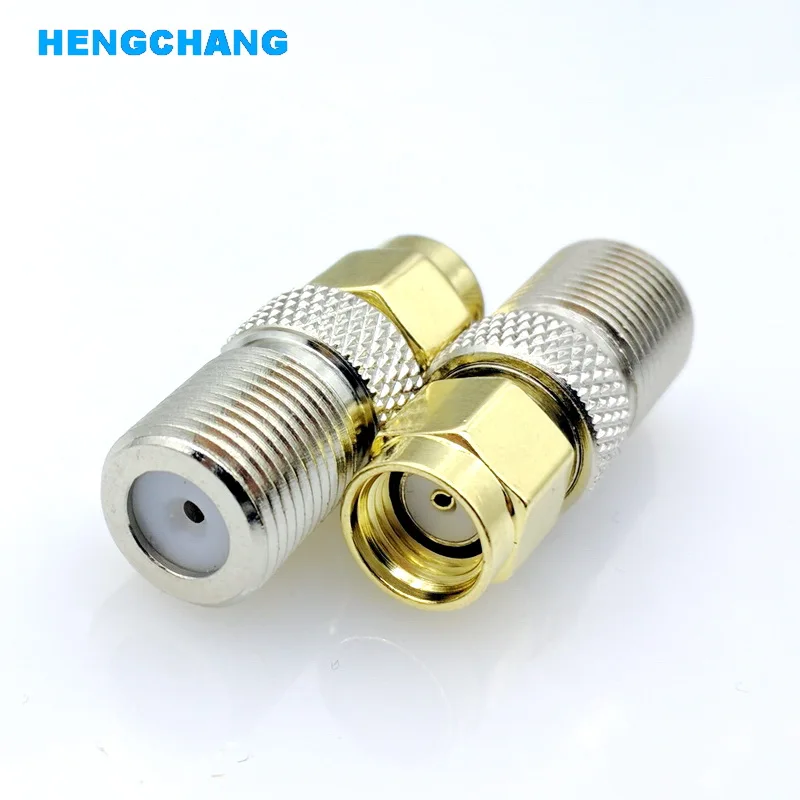 F Тип гнездовой разъем к SMA Гнездовой прямой RF коаксиальный адаптер конвертер 1 шт