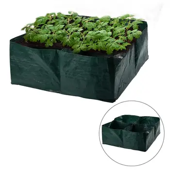 

Gardening PE Raised Garden Bed Square Garden Flower Grow Bag Vegetable Planting Bag Planter Pot For Plants Flower Nursery Bag