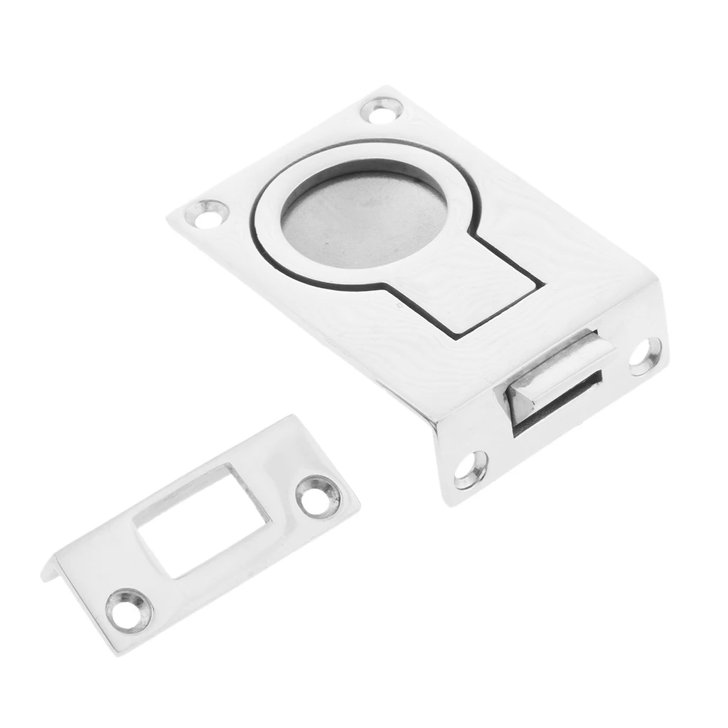 Marine 316 Stainless Recessed Hatch Pull Buckle Floor Latch Flush Ring Pull
