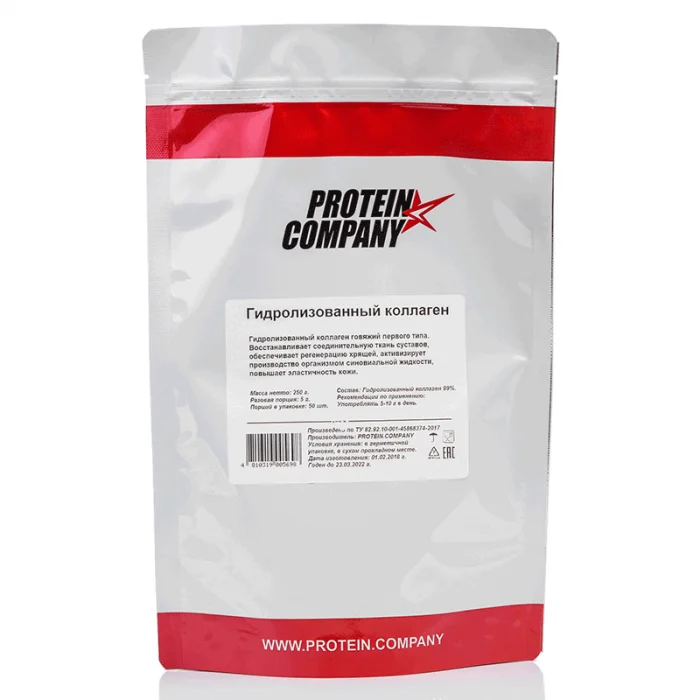 Hydrolyzed collagen / PROTEIN.COMPANY Гидролизованный коллаген Порошок 50 порций 250 грамм вкус