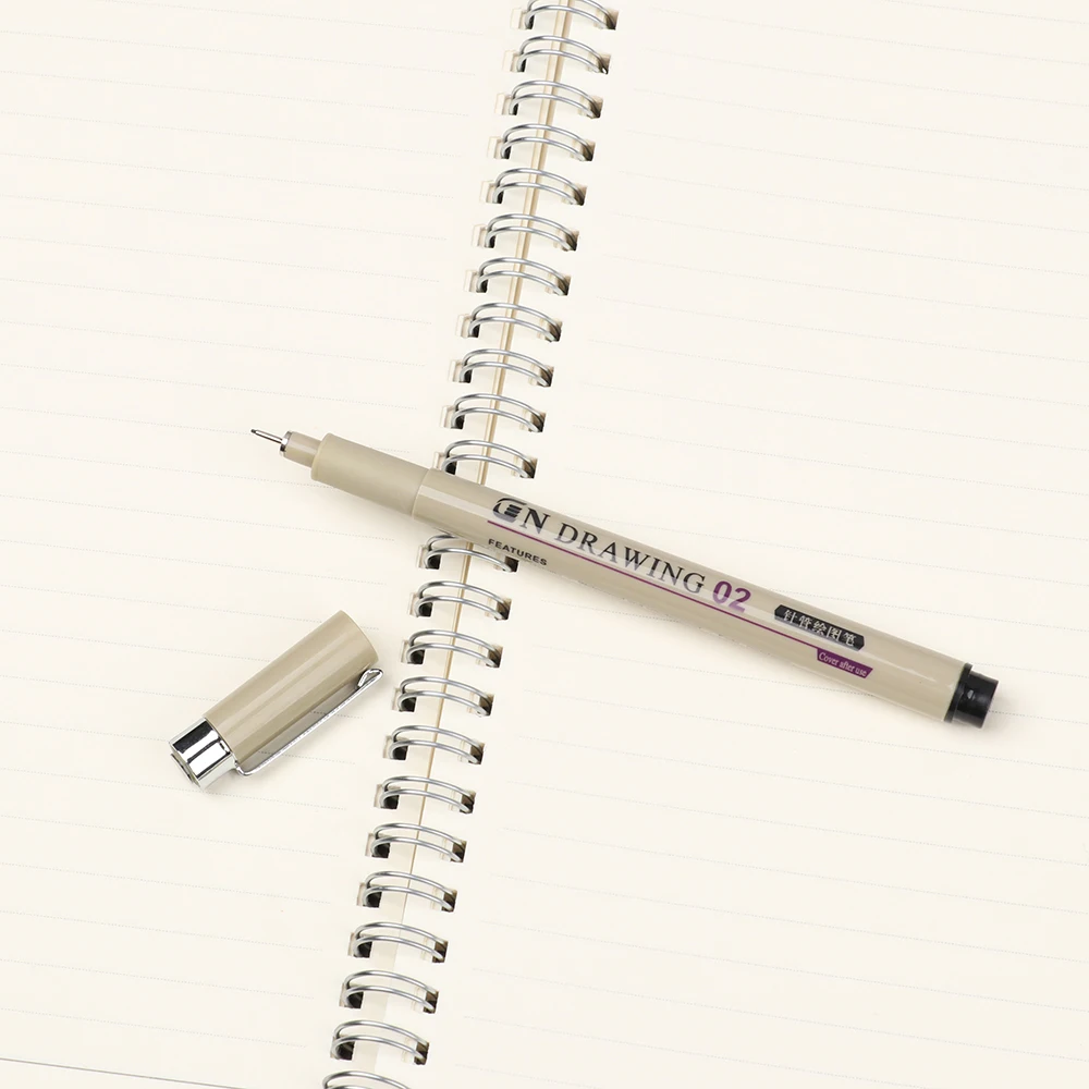 Pigment Liner чернила маркер для белой доски 0,05 0,1 0,2 0,3 0,4 0,5 0,8 1,0 различных наконечников ручка черная тонкая ручная роспись эскизов ручки с кисточками