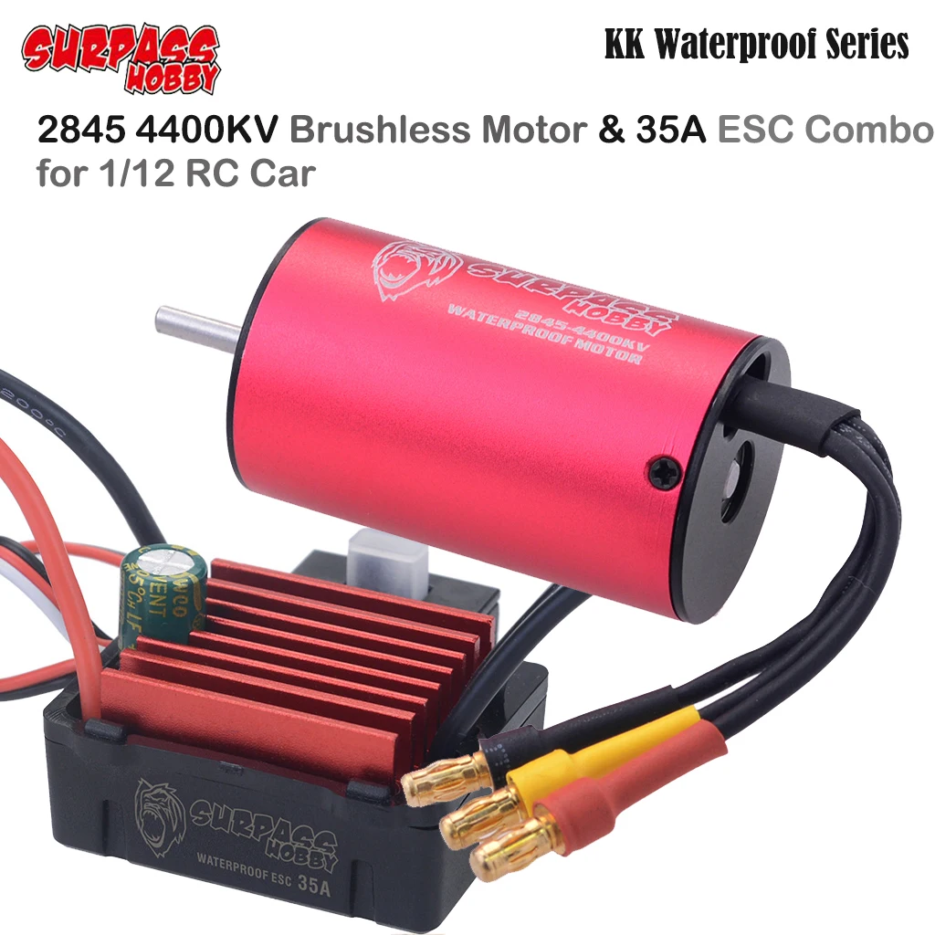 SURPASS HOBBY KK Водонепроницаемая серия 2845 4400KV бесщеточный двигатель и 35A ESC для HSP HPI SCX10