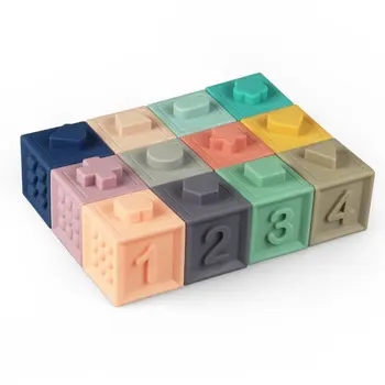 

Baby Grasp Toy Building Blocks 3D Touch Hand Soft Balls Baby Massage Rubber Teethers Squeeze Toy Bath Ball Toys