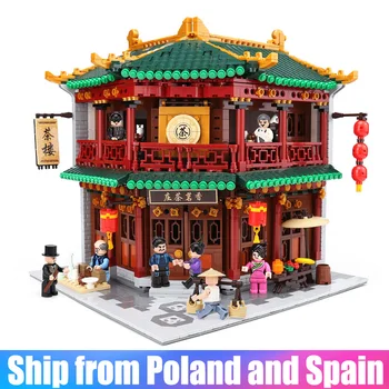 

Zhonghua Street Building 01021 The Toon Tea House Set Architecture Building Blocks Bricks Toy Model Gift