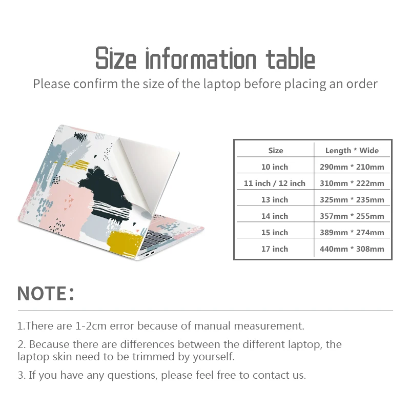 Vinyl Film Sticker Laptop Sticker Universal Marble Laptop Cover Stickers Skins Vinyl Skin 2pcs Decorate Decal 13.3"14"15.6"17.3" for Macbook /Lenovo/Asus/Hp/Acer