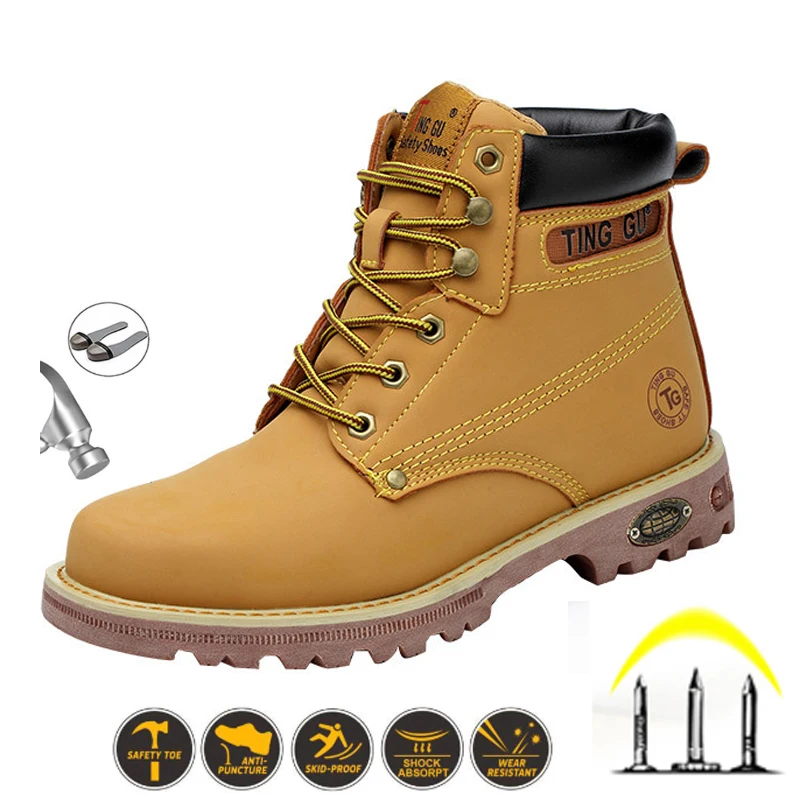 Safety-Shoes Waterproof Sneakers Ryder Steel-Toe Breathable with Work-Boots Men