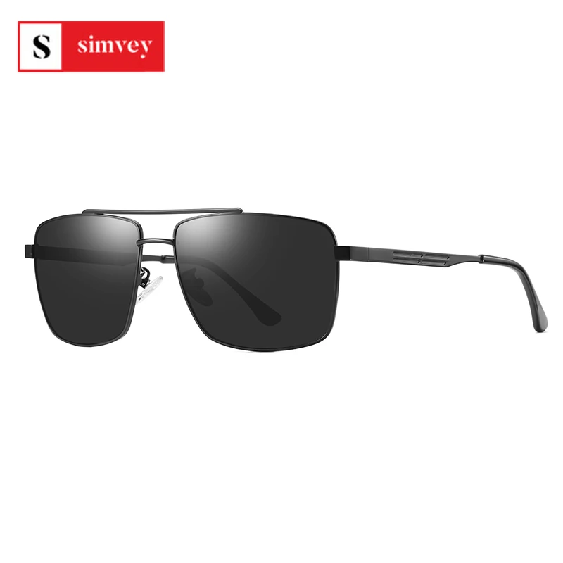 

Simvey Men Classic Square Polarized Sunglasses Big HD Polarized Sunglasses for Men Driving UV400 Protection