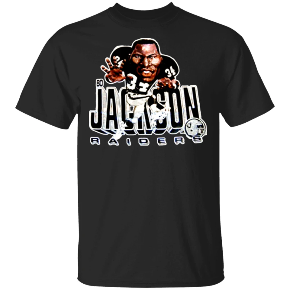 Men'S Bo Jackson Retro Football Caricature Classic T-Shirt Size M-3Xl Sweatshirt Tee Shirt |