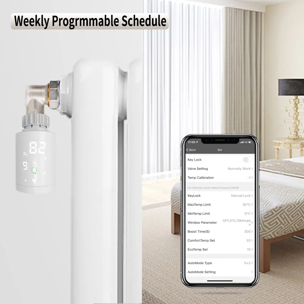Термостат TUYA Zigbee программируемый таймер термостатический радиатор термостат