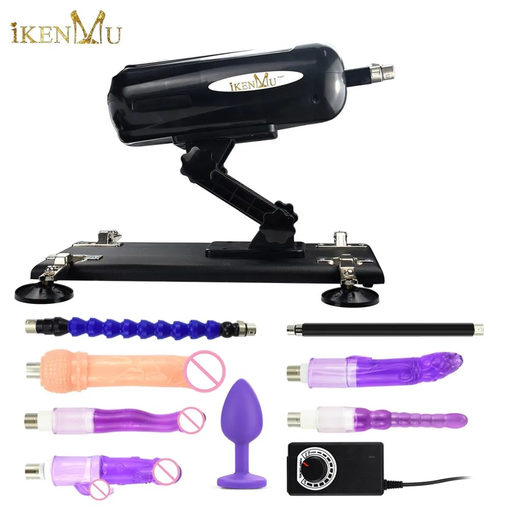 IKenmu автоматическая секс машина с 7 насадками Love Machines Gun интимные игрушки для