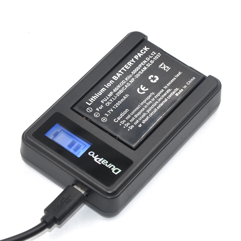 3 шт. 1200 мАч NP-60 NP 60 NP60 батарея+ ЖК USB зарядное устройство для samsung SLB-1037 для Fujifilm NP-60 Kodak KLIC-5000 для Olympus Li-20B