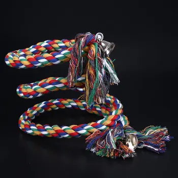 

Parrot Rope For Pet Bird Coil Swing Perches Cockatiel Conure Budgie Cage Toy