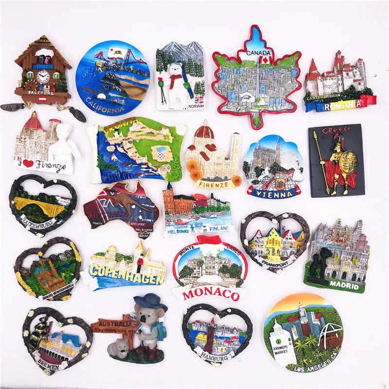 World Tourist Fridge Magnet Souvenir Los Angeles California USA Ireland Romania Croatia Monaco Finland Luxembourg Fridge Sticker World Tourist Fridge Magnet Souvenir Los Angeles California USA Ireland Romania Croatia Monaco Finland Luxembourg Fridge Sticker