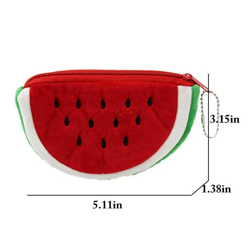 Мини-плюшевый Кошелек, Чехол для монет, креативный Кошелек для монет, многофункциональный кошелек с имитацией фруктов, детский праздничный подарок