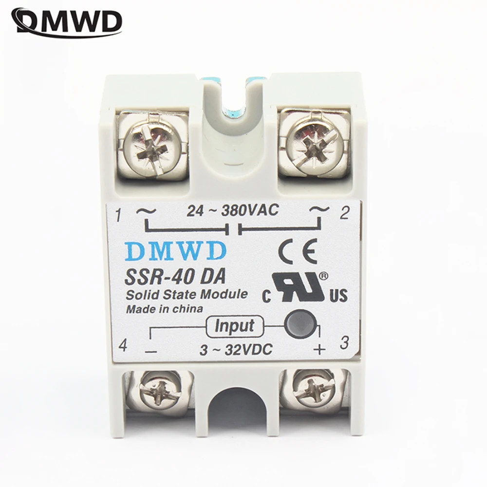 Промышленное твердотельное реле SSR 40A с защитным флагом 40DA DC control AC|Реле| |