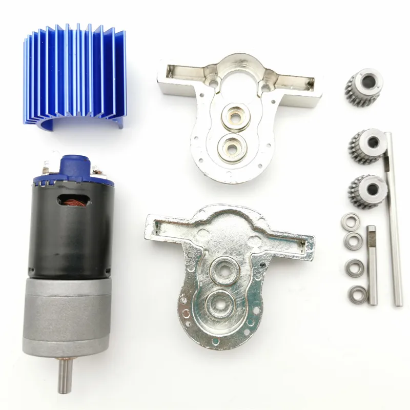 

1 Set All Metal Transfer Gear Box Kit with 370 Motor for JJRC Q65 WPL B16 B24 B36 C24 1/16 RC Car Spare Parts DIY Accessories