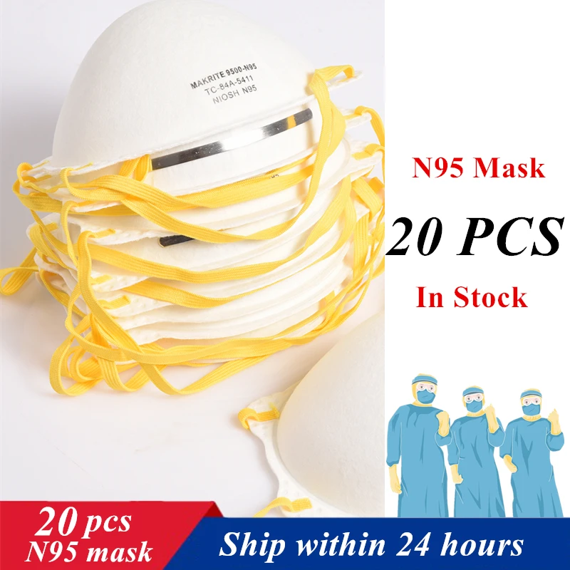 

95% Filtration N95 Breathable Protective Face Masks Virus Flu Anti Infection Safety Mouth Masks Protective FFP2 Earloop Mask