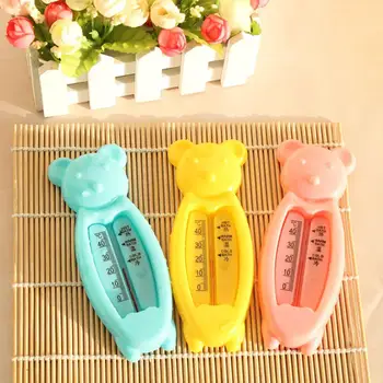 

DishyKooker Baby Water Temperature Gauge Cartoon Bear Shape Indoor Thermometer